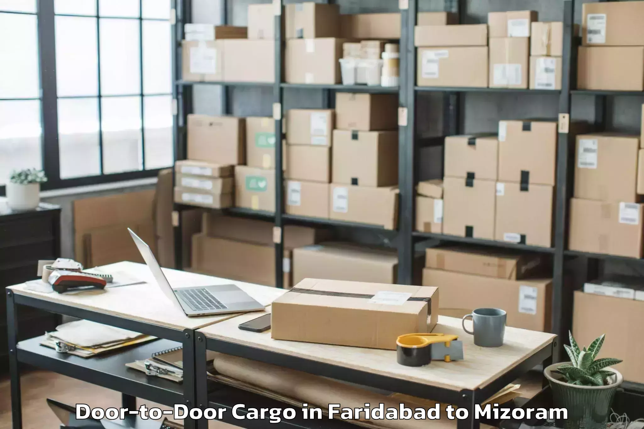 Efficient Faridabad to Lawngtlai Door To Door Cargo